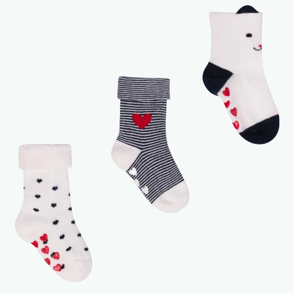 Petit Coeur - Pack De Chaussettes Bébé 3 Petit Coeur - Pack De Chaussettes Bébé